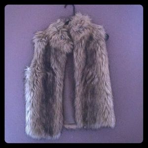 Faux fur vest